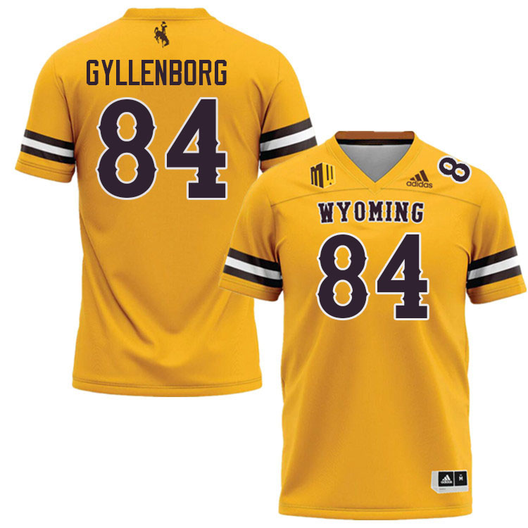 #84 John Michael Gyllenborg Wyoming Cowboys Jersey College Football Uniforms,Gears,Jerseys-Gold